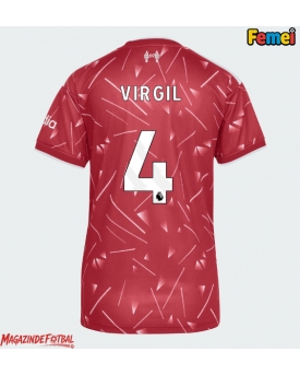 Liverpool Virgil van Dijk #4 Tricou Fotbal Replică 2026-27 Femei Acasa Liverpool Virgil van Dijk #4 Tricou Fotbal Replică 2026-27 Femei Acasa